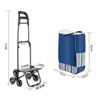 Folding Shopping Cart Stair Climbing Grocery Trolley Bag Lightweight Portable