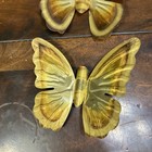 Set Of Three Vintage Brass Beautiful Gold Copper Butterflies Wall Hanging Decor