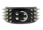 3  Wide Razor Sharp Spiked Studded Leather Dog Pet Collar 4-rows 19-22  21-24 