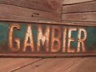 Vintage Street Sign E  Gambier St  Embossed Two Sided Metal Road Sign