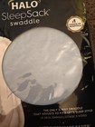 Halo Sleep Sack Swaddle 100  Cotton Light Blue Birth To 3 Months Newborn New