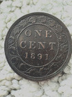 1891 Canada One Cent Queen Victoria Large Coin