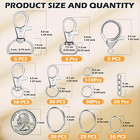 Paxcoo 300pcs Keychain Making Kit  Keychain Craft Supplies Including Key Chain
