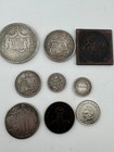 Lot 9 Coins 1883 Hawaii Kingdom 1 Dollar  1 2 Dollar  1 4 Dol  1 8 Dol  One Dime