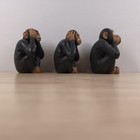 Vtg Wise Three Monkeys  Figurines No Evil Hear See Speak Statue Set 4  Thailand