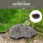 Small Faux Rock Well Pump Cover Outdoor Fake Boulder Grey Polyresin