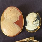 Vintage Cameo And Wedgwood Jasperware Jewelry Lot Brooch Necklace Cufflinks