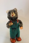 Vintage 1950s Reading Bear Mechanical Wind-up Tin Litho Toy Made In Japan As Is
