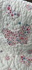 Pottery Barn Kids Crib Quilt Applique Butterflies Baby Embroidered 36 X 50