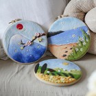 Needle Felting Kit - Seaside Horizon  Wizardi Diy Wool Craft Kit F07n8-w350