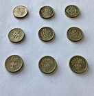 British Pounds  Bank Of England  Uk  English 9 Pound Coins     all Different    