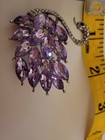 Purple Rhinestone Swan Bird Brooch P5