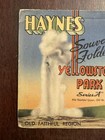 Yellowstone Park Souvenir Folder Postcard 1934 Haynes Old Faithful Vintage
