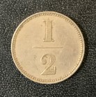 1880 Puerto Rico Hacienda Mercedita Token - Nice Circulated 1 2 Almud 