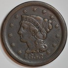 1853 Braided Hair Head Large Cent  Very Fine  Condition  Free Shipping  C7270