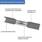 Heat Shrink Butt Wire Connectors Crimp Terminals Awg 14-12 Gauge 50 200pcs Us