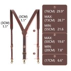 Tourbon Leather Suspenders Y Back Adjustable Y-shape Pants Brace Heavy Duty Belt