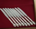 33 Piece Precious Mirror Silverplate Flatware Service For 8  Box Wm Rogers 1954