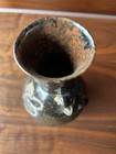 Vintage 1970s Mid Century Leal Signed Ceramic Vase Brown Red -connecticut Potter