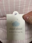 Quilted Gauze Medium Round Storage Bin - Cloud Island Pink Stripe Nwt Sku Su