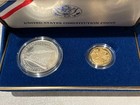 1987 Us Mint Constitution Coins Proof Set Silver Dollar   Gold Five Dollar W Coa