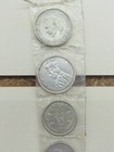 Old Sewn Stocking W  14 Lithuania Silver   Bronze World Coins 1920-1938