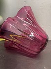 Antique Hand Blown Victorian Cranberry Glass   Shade  Vase  Bowl   for Parts