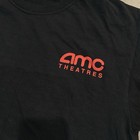Fruit Of The Loom Amc Theater Employee Black Short Sleeve T-shirt Size M