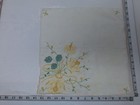 Vintage Madeira Applique Yellow Rose Corner Hand Rolled Edge Hankie Free Ship