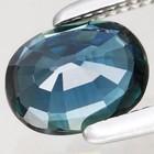 0 73ct Oval 6 1x4 7mm Natural Heated  Austrelian Greenish Blue Sapphire Gemstone