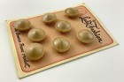 Set Of 8 Wooden Vintage Lady Fashion Buttons  5in Stripes Pattern 204d