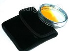 58mm Graduated Yellow Color Lens Glass Filter Screw-in Half Yellow Half Clear 