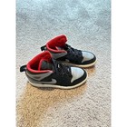 Nike Air Jordan 1 High Top Sneakers Black Gray Red Kids Size 2y