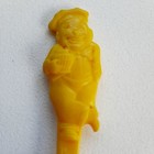 Vintage  hot Dan  Beetleware French s Mustard Yellow Plastic Spoon Advertising