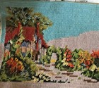 Vintage Needlepoint   Petitpoint Canvas Finished 12 25  W X 8  Tall