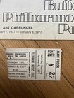 Art Garfunkel 1977 Usa Tour Program   Ticket Buffalo Ny Philharmonic  Pops    