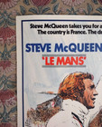 Rare Steve Mcqueen Le Mans Window Card -cropped- Cinema Center Films 1971 Poster