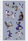 Mlb Nba Nfl Players Sticker Sheet Lot Bo Jackson Rodman 12 Sticker Sheets
