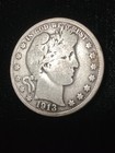 1913 Barber Half Dollar Scarce Original Vg Obverse  Vg  Reverse In My Photos 