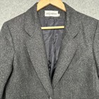 Vintage Jack Winter Women Petite Blazer Jacket Gray Wool Blend Size 12p