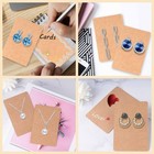 100 Pack Earring Display Cards With Backs And Jewelry Packaging Bags