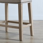 Roundhill Furniture Coco Counter Stool Set Of 2 Tan 25 5  Backless Saddle Seat