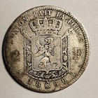 Belgium 2 Francs 1866 Leopold Ii Silver Coin Circulated Uncertified Silver