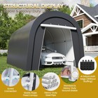 Heavy Duty Carport With 4 Cloth Bags  All-weather Car Canopy With 2 Roll-up D   