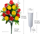 Artificial Cemetery Flowers For Grave Decorations  Artificial Memorial Roses Flo