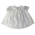 Vintage Brooke Lindsay Baby Dress Lace Ivory Pink Rose Ribbon Ruffles Size 6-9m