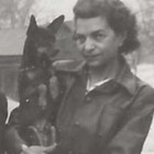 Vintage 1940s Photo Navy Man Woman With Dog Standing By Classic Car Winter Scene