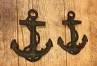 Twu  2  Cast Iron Boat Anchor Nautical Wall Decor 7 1 2  Tall By 6  Wide 05230