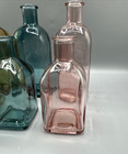 Glass Flower Vase Set Of 6 8oz  Assorted Colors
