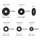 120pcs Flat Rubber Washers Assortment Kit 16 18 20 25 30mm Black Washer vibratio